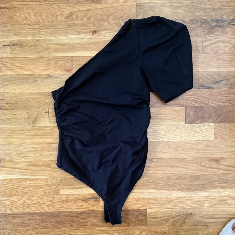 Free People Black One-Shoulder bodysuit